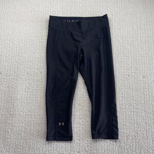 Under Armour Heat Gear Compression Legging Pants Men Sz M Black Tight Fit